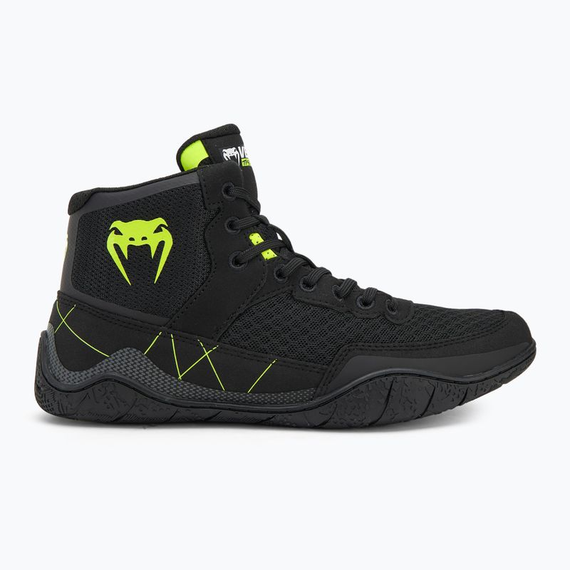 Venum Training Camp 4.0 Wrestling Boxstiefel schwarz/neo grün 2