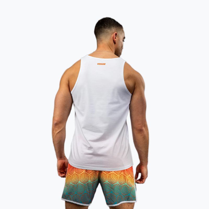 Herren Trainingsshirt Venum Echo weiß/orange sunset 3