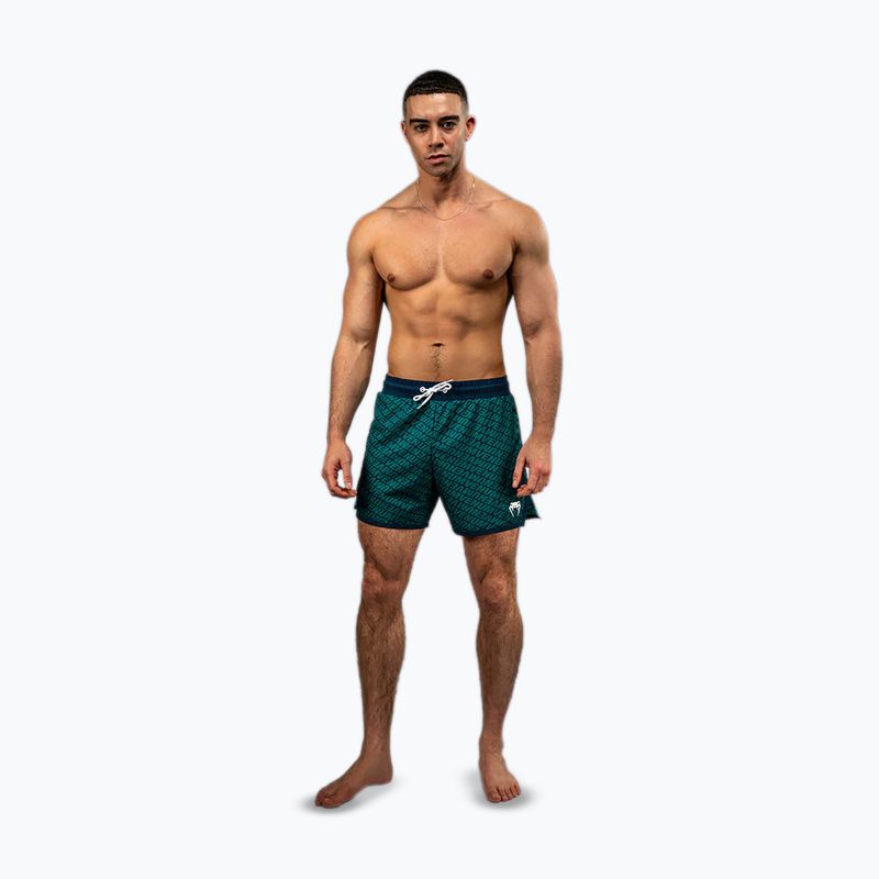 Herren Trainingsshorts Venum Echo Board tiefes Ozeanblau/smaragdgrün 2
