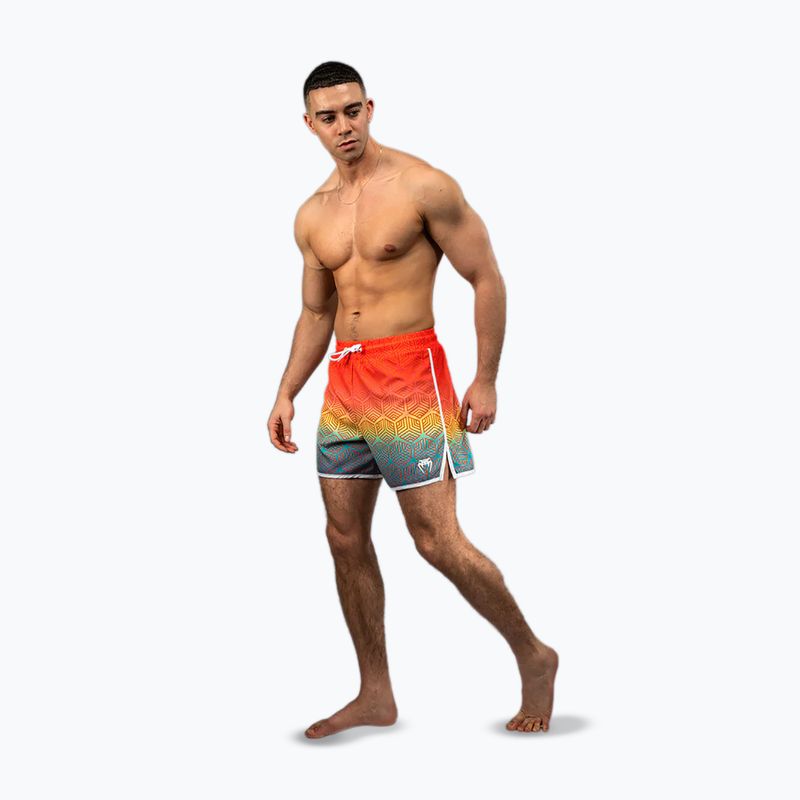 Herren Shorts Venum Octane Board sunset orange/himmelblau 2