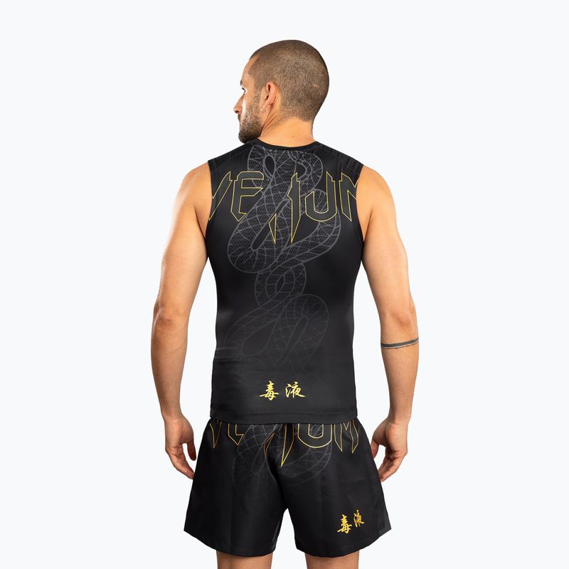 Herren-Rashguard Venum Serpenti Rashguards Sleeveless black/silver/gold 2