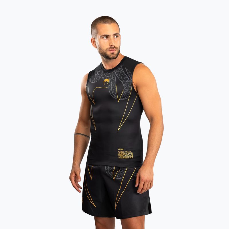 Herren-Rashguard Venum Serpenti Rashguards Sleeveless black/silver/gold 4