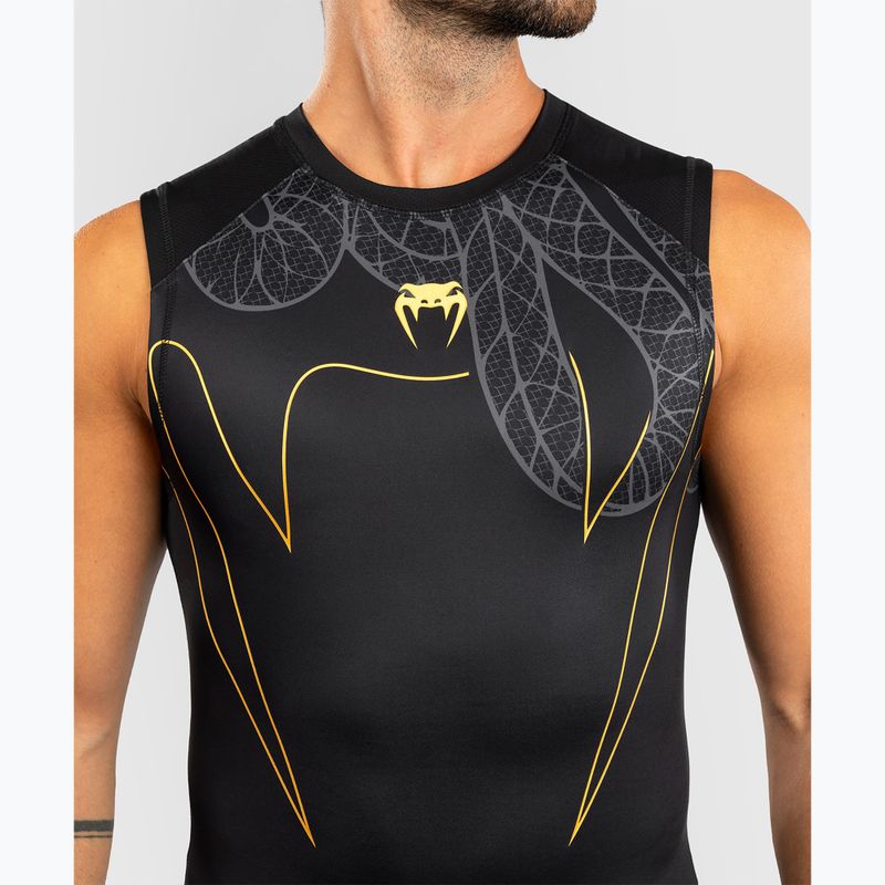 Herren-Rashguard Venum Serpenti Rashguards Sleeveless black/silver/gold 5