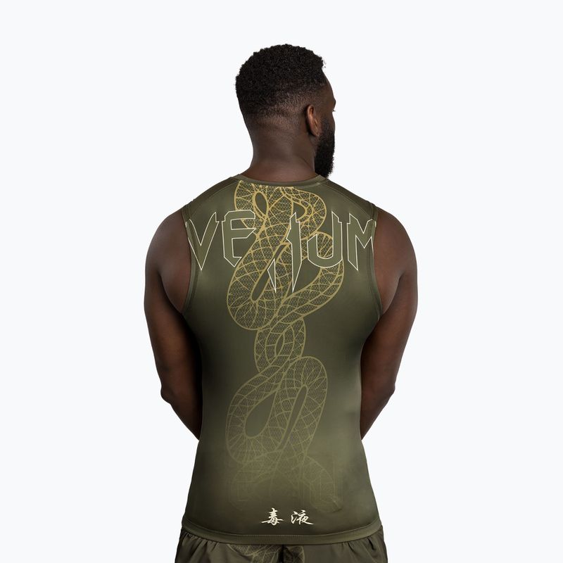 Herren-Rashguard Venum Serpenti Rashguards ärmellos khaki/bronze/ivory 2