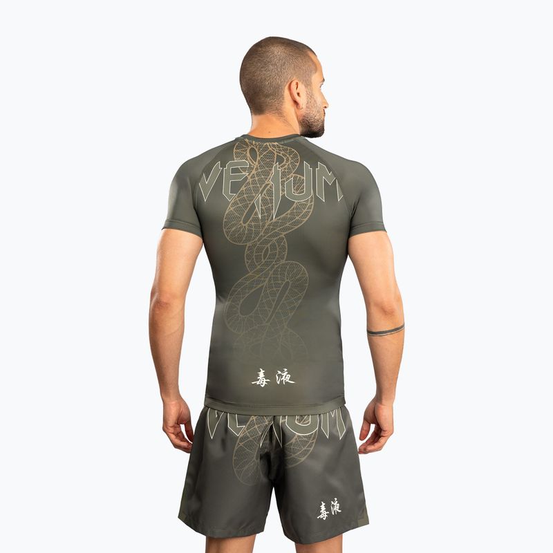 Herren-Rashguard Venum Serpenti Rashguards khaki/bronze/ivory 3