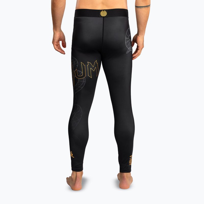 Herren-Trainingsleggings Venum Serpenti Spats black/silver/gold 3