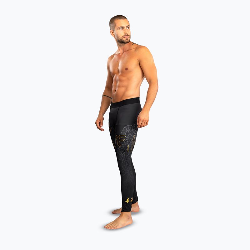 Herren-Trainingsleggings Venum Serpenti Spats black/silver/gold 4