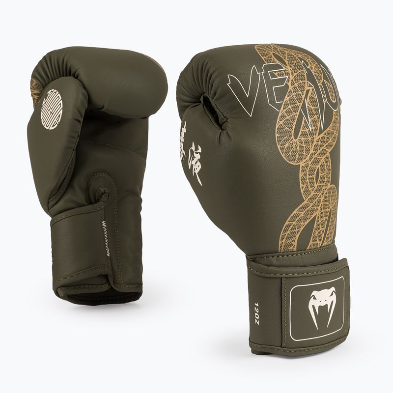 Boxhandschuhe Venum Serpenti Boxing khaki/bronze/ivory 2