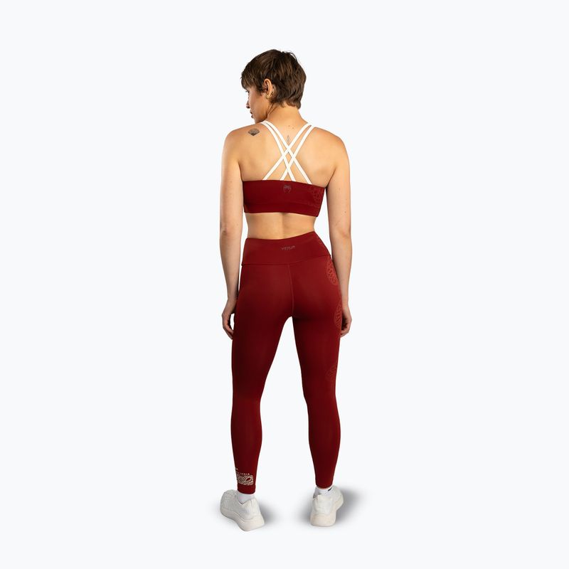 Damen Trainingsleggings Venum Serpenti burgundy/ivory 3