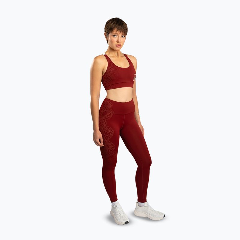 Damen Trainingsleggings Venum Serpenti burgundy/ivory 4
