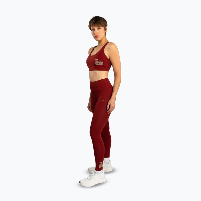 Damen Trainingsleggings Venum Serpenti burgundy/ivory 5