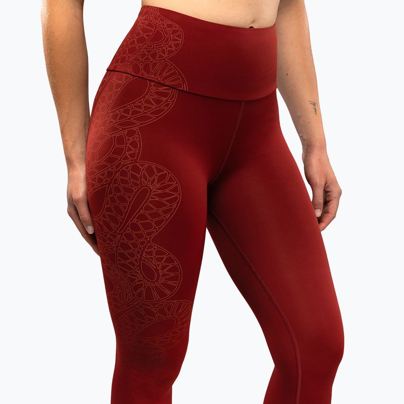 Damen Trainingsleggings Venum Serpenti burgundy/ivory 6