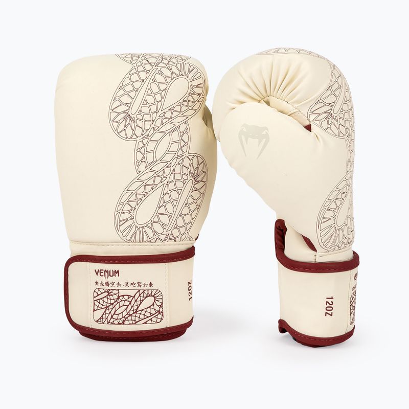 Boxhandschuhe Venum Serpenti Boxing burgundy/ivory 2