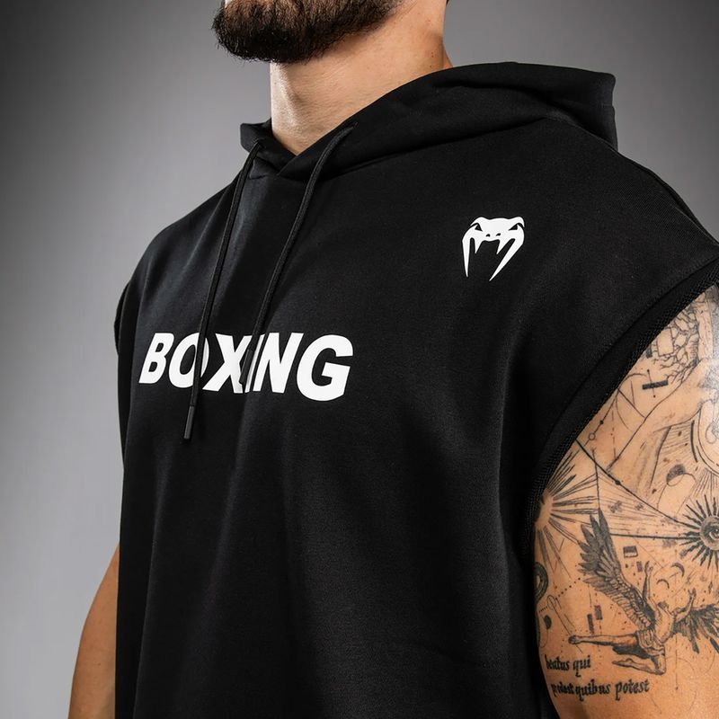 Herren-Sweatshirt Venum Boxing VT Ärmelloser Hoodie schwarz/weiß 5