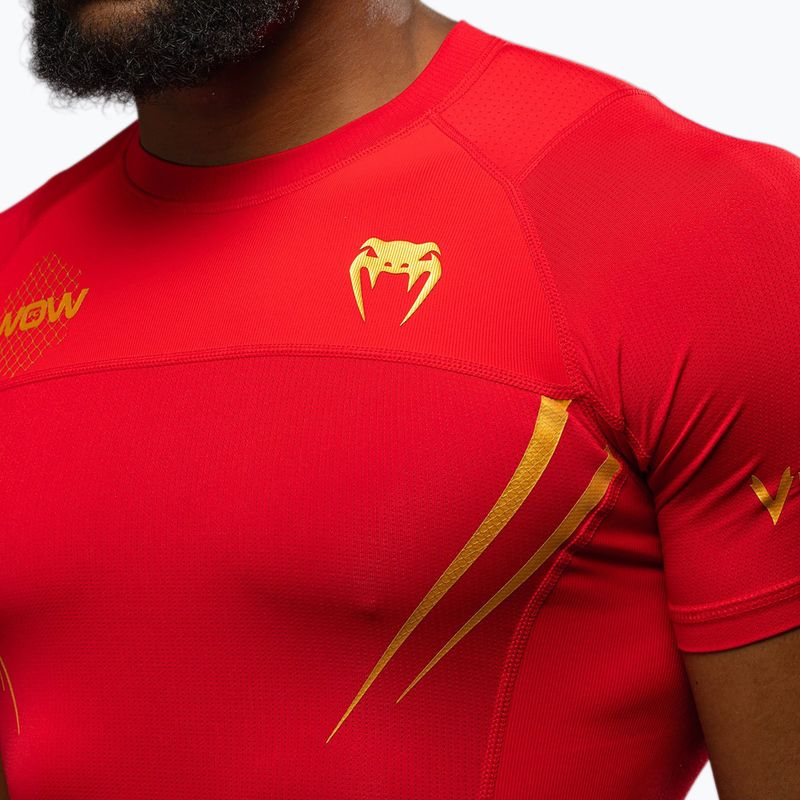 Herren-Trainingsshirt Venum X WOW FC Rashguards Fury Rot/Gold 7