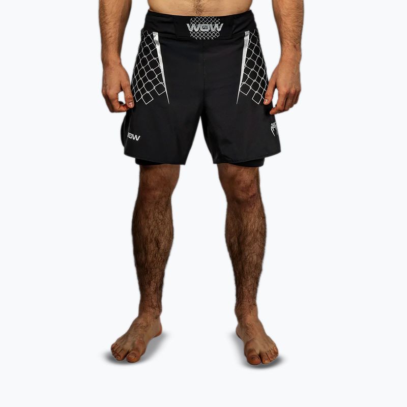 Herren Trainingsshorts Venum X WOW FC schwarz/silbergrau