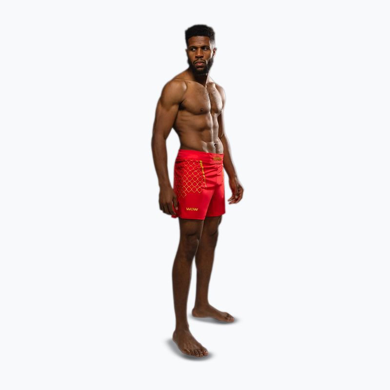 Herren Trainingsshorts Venum X WOW FC Fury Rot/Gold 2