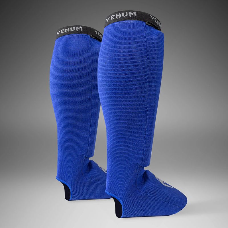 Schienbeinschoner mit Fußschutz Venum Kontact Shin Guards royal blue/silver 3