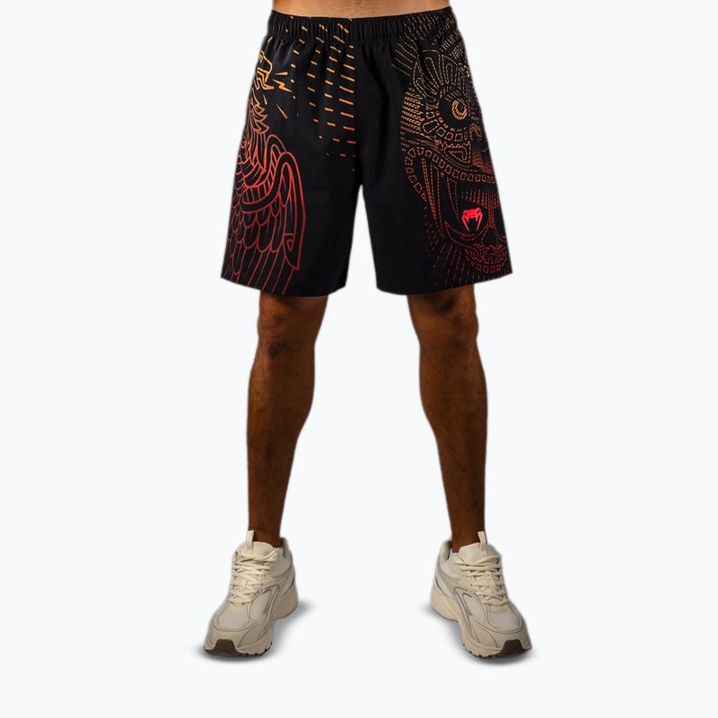 Herren-Trainingsshorts Venum Quetzal Fury Training black/fury red/tangerine