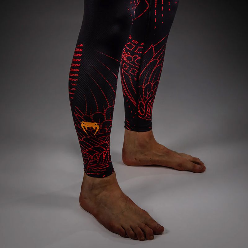 Herren Trainingsleggings Venum Quetzal Fury Black/Fury Red/Tangerine 4