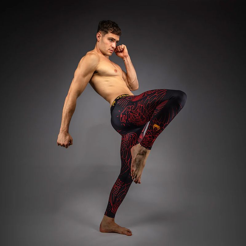 Herren Trainingsleggings Venum Quetzal Fury Black/Fury Red/Tangerine 6