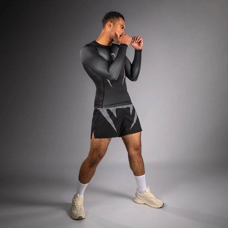Herren Langarm-Rashguard Venum No Gi Rashguards black/silver grey 2