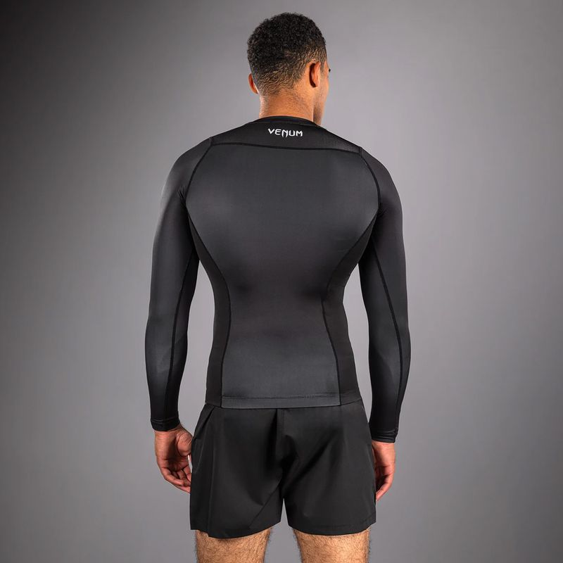 Herren Langarm-Rashguard Venum No Gi Rashguards black/silver grey 3