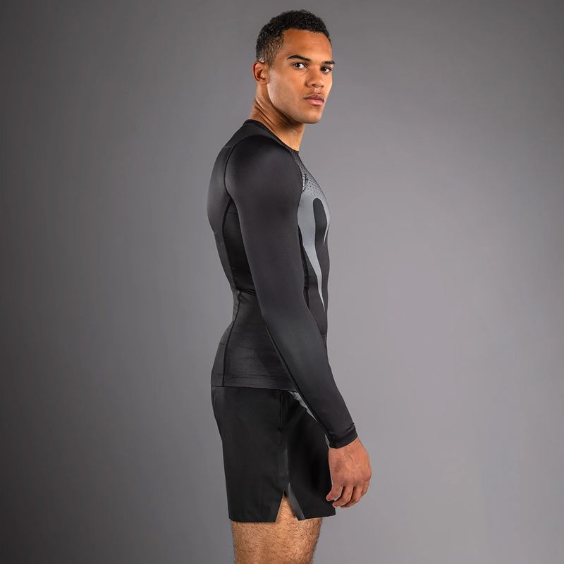 Herren Langarm-Rashguard Venum No Gi Rashguards black/silver grey 5