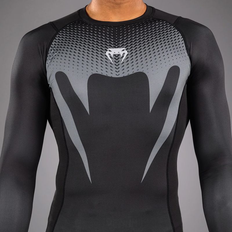 Herren Langarm-Rashguard Venum No Gi Rashguards black/silver grey 6