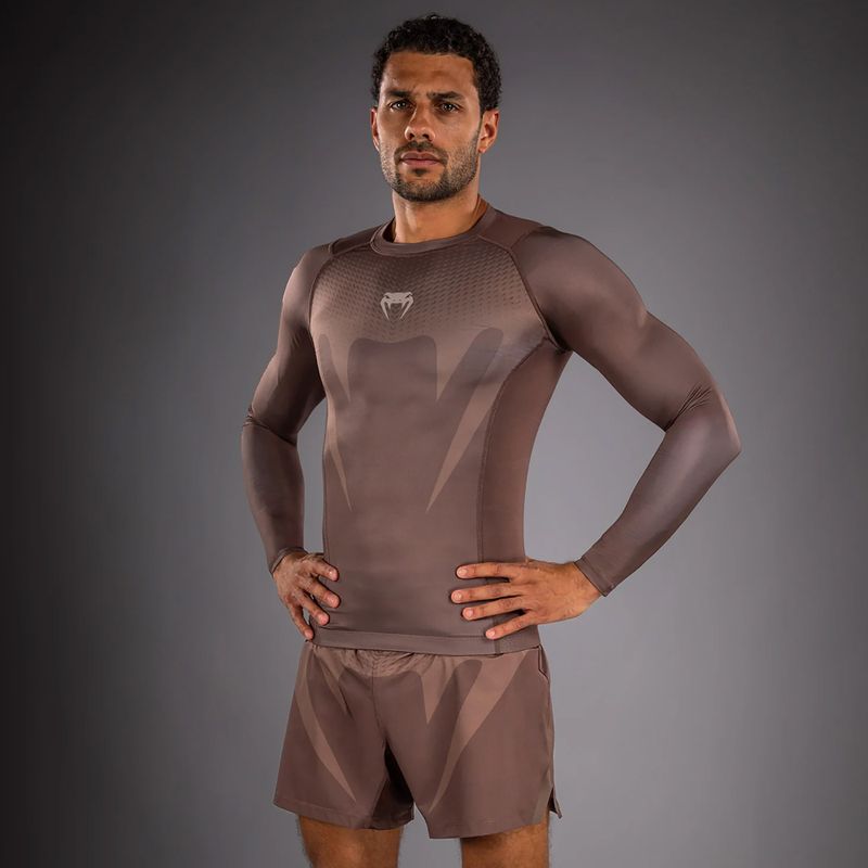 Roshguard Herren Longsleeve Venum No Gi Rashguards chocolate brown 3