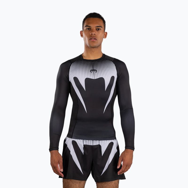 Herren Langarm-Rashguard Venum No Gi Rashguards black/white