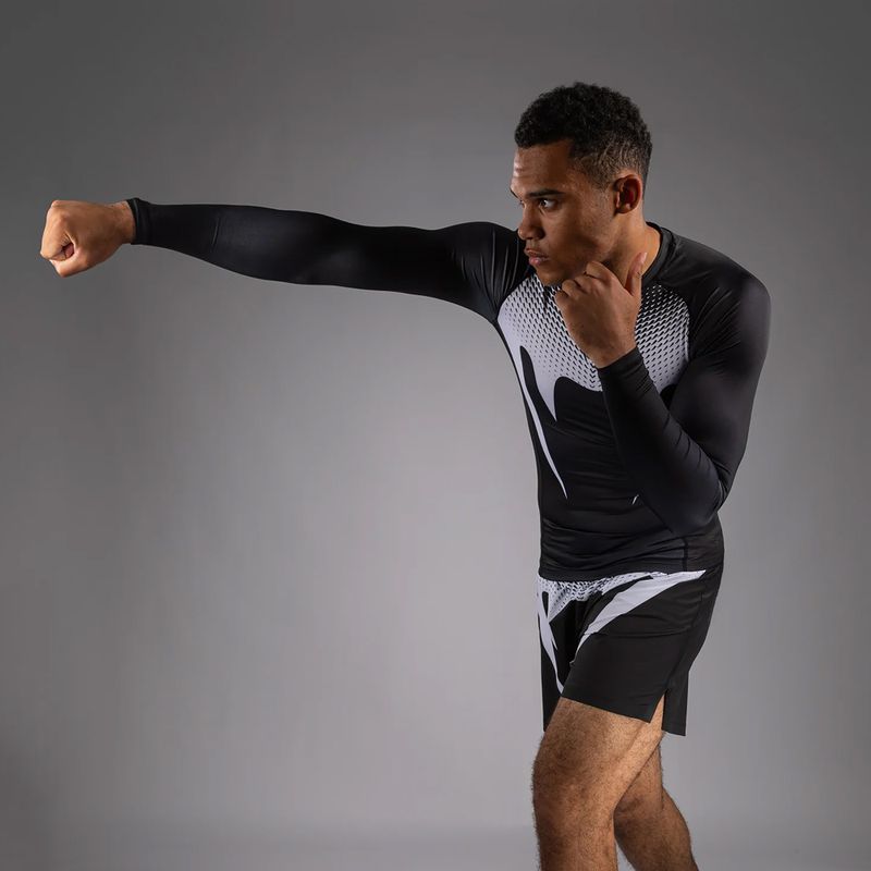 Herren Langarm-Rashguard Venum No Gi Rashguards black/white 5