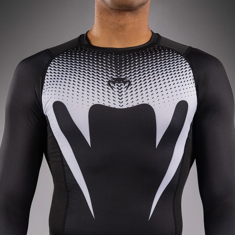 Herren Langarm-Rashguard Venum No Gi Rashguards black/white 6