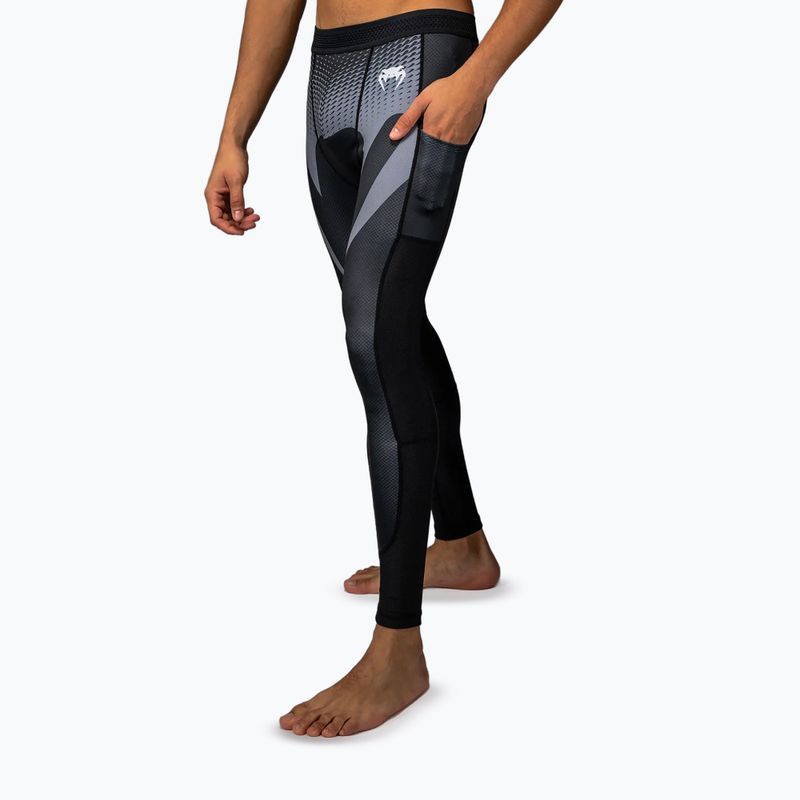 Herren-Trainingsleggings Venum No Gi Spats black/silver grey