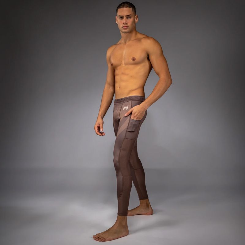 Herren Trainingsleggings Venum No Gi Spats chocolate brown 2
