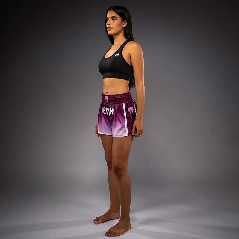 Damen Trainingsshorts Venum Iris Muay Thai plum/white 5