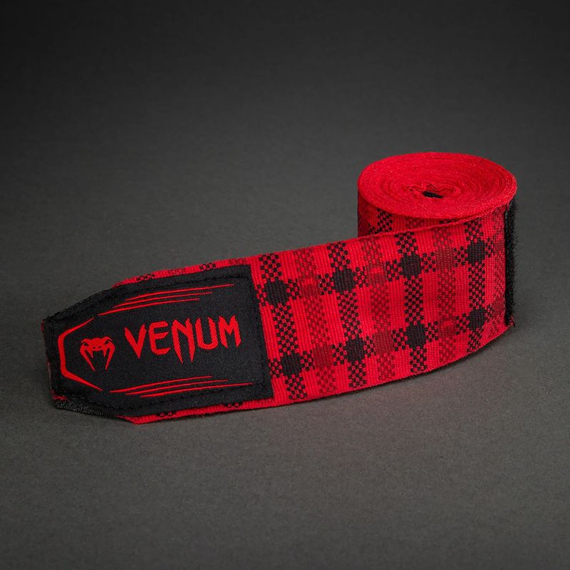 Boxbandagen Venum Tartan Handwraps 400 cm fury red 3