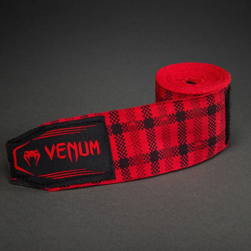 Boxbandagen Venum Tartan Handwraps 450 cm fury red 3