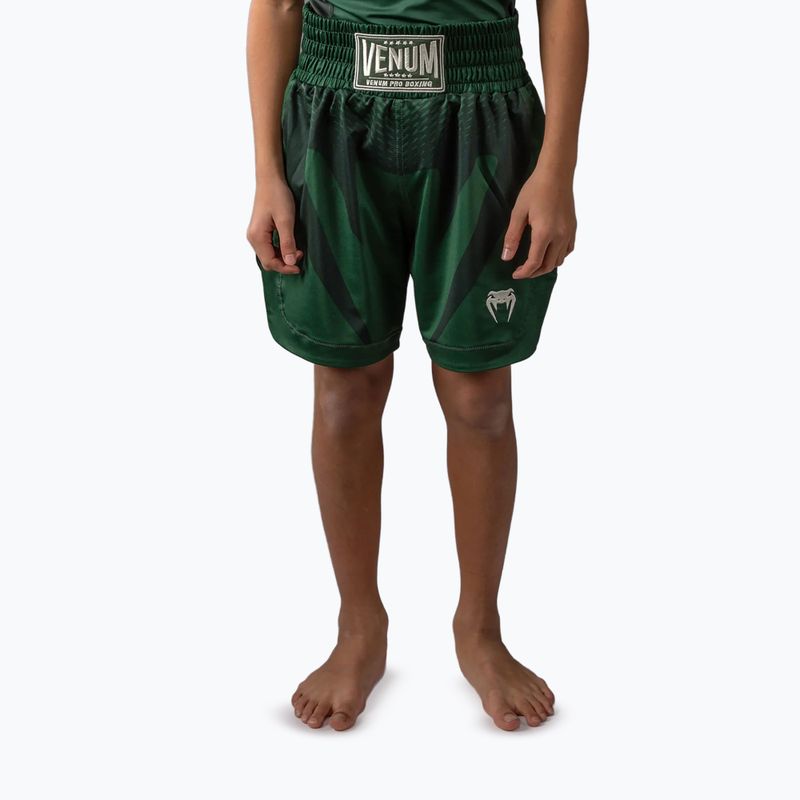 Kinder-Trainingsshorts Venum Attack Kids Boxing forest green/off white