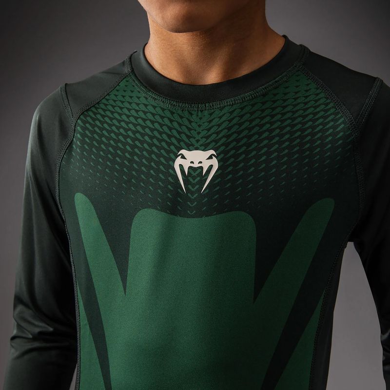 Kinder-Rashguard Venum Attack Kids Rashguard forest green/off white 4