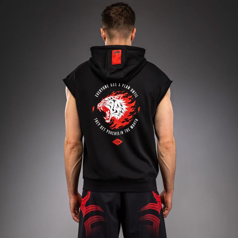 Herren Hoodie Venum x Mike Tyson Tiger Sleeveless Hoodie deep black/intense red 3