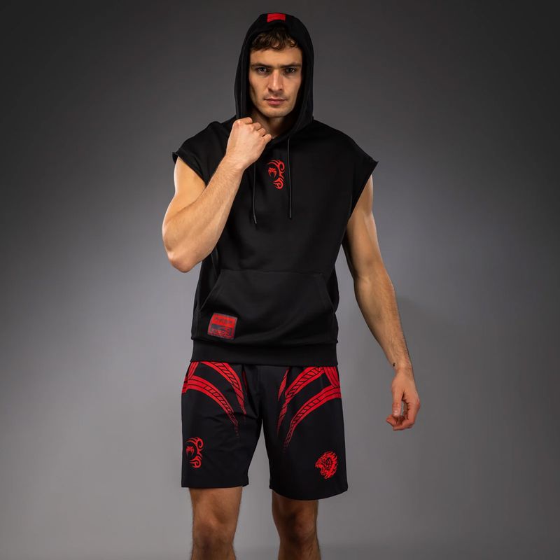Herren Hoodie Venum x Mike Tyson Tiger Sleeveless Hoodie deep black/intense red 4