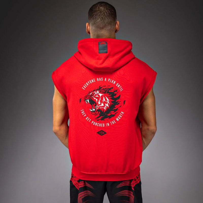 Herren-Kapuzenweste Venum x Mike Tyson Tiger Sleeveless Hoodie intense red/deep black 3