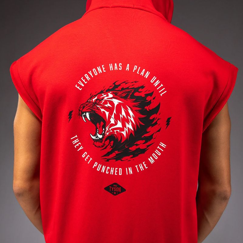 Herren-Kapuzenweste Venum x Mike Tyson Tiger Sleeveless Hoodie intense red/deep black 6