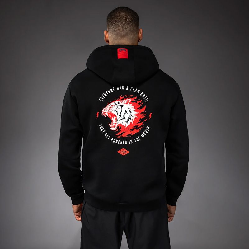 Herren-Hoodie Venum x Mike Tyson Tiger Hoodie deep black/intense red 2