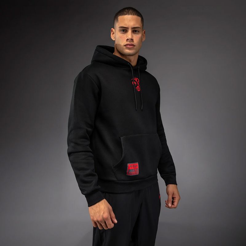 Herren-Hoodie Venum x Mike Tyson Tiger Hoodie deep black/intense red 3