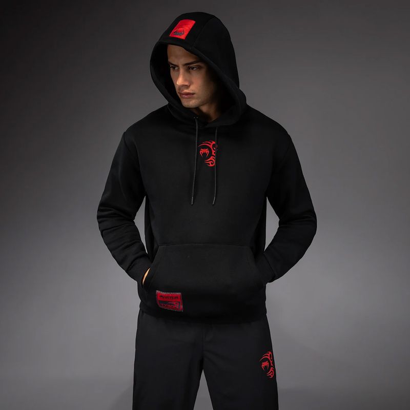 Herren-Hoodie Venum x Mike Tyson Tiger Hoodie deep black/intense red 4
