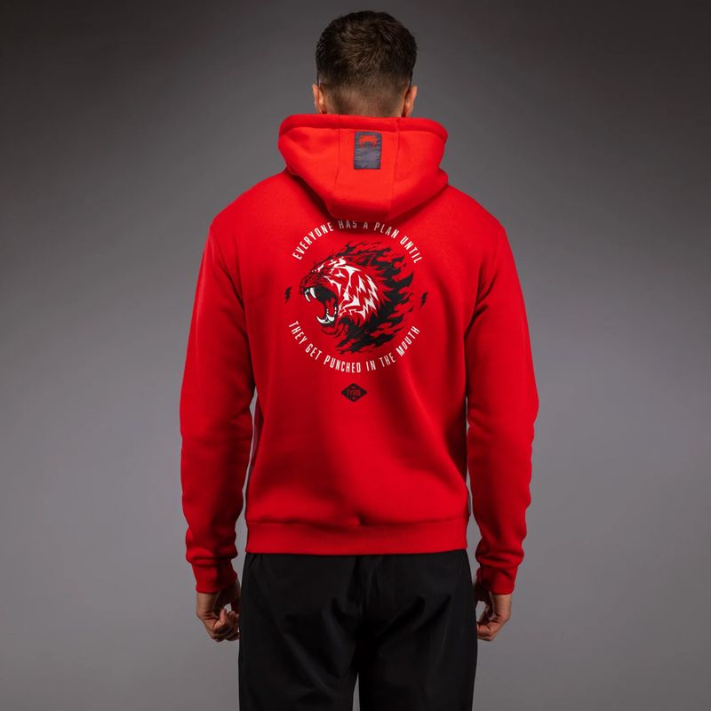 Herren-Hoodie Venum x Mike Tyson Tiger Hoodie intense red/deep black 3