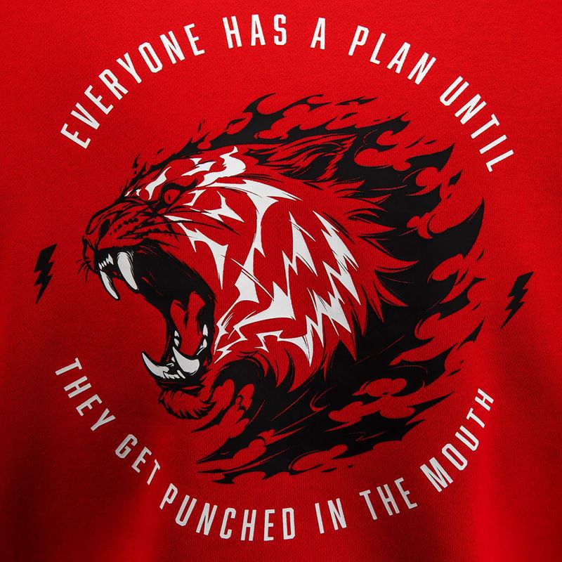 Herren-Hoodie Venum x Mike Tyson Tiger Hoodie intense red/deep black 8