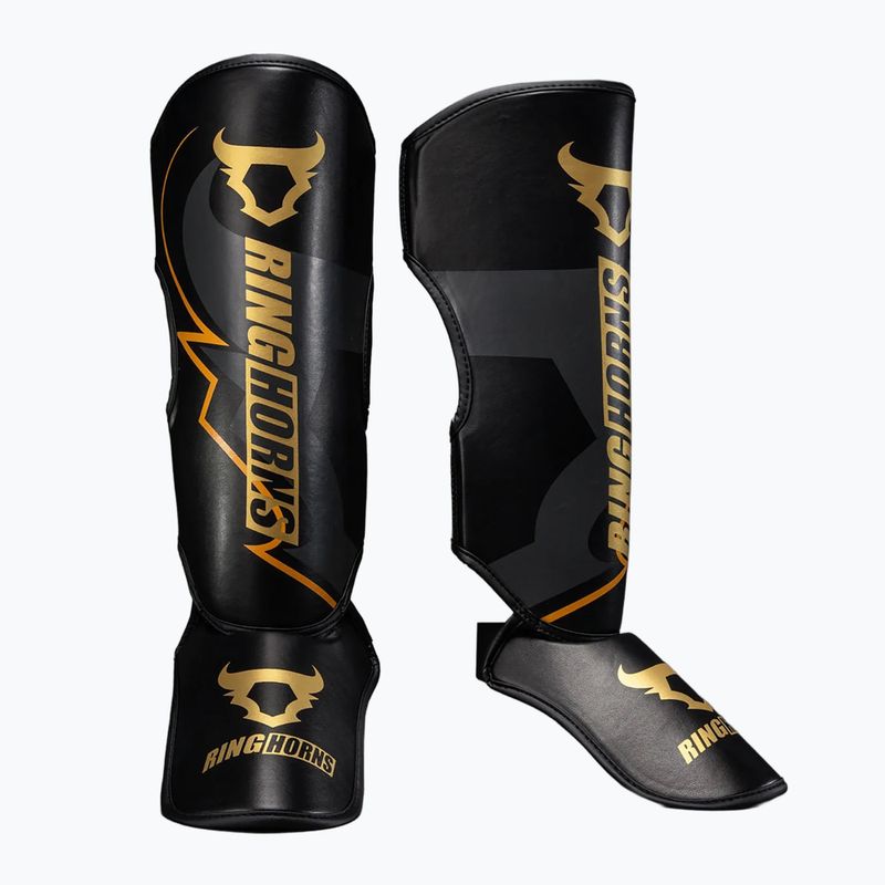 Schienbein- und Fußschützer Venum Ringhorns Charger Shin black/gold 2